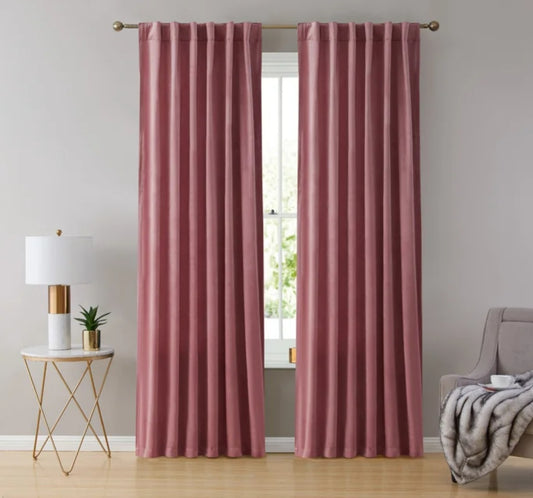 Blush Velvet Curtain