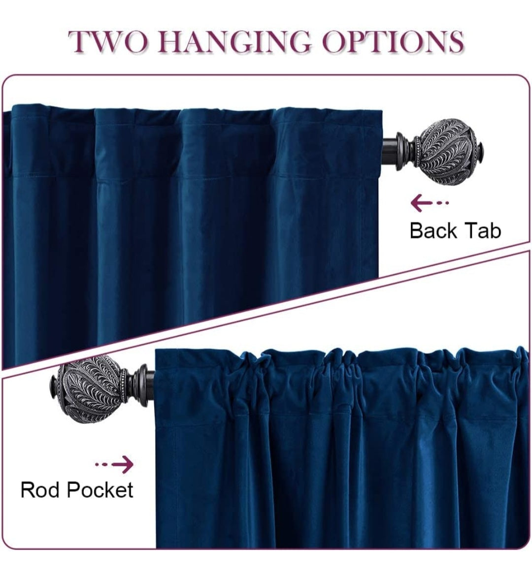 Royal Blue Velvet Curtain